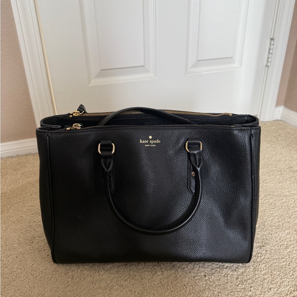 Kate Spade Black Satchel with Structured Design